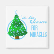 Prostate Cancer Christmas Miracles Refrigerator Magnets
