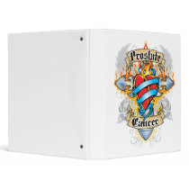 Prostate Cancer Cross & Heart binders by fightcancertees Prostate Cancer Cross & Heart binders