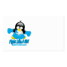 Prostate Cancer Fighting Penguin Business Card Template