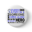 Prostate Cancer HERO COMES ALONG 1 Brother buttons by awarenessgifts Prostate Cancer HERO COMES ALONG 1 Brother buttons