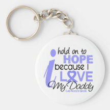 Prostate Cancer Hope for My Daddy Keychains