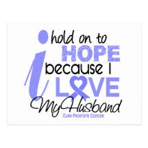 Prostate Cancer Hope for My Husband Postcards