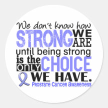 Prostate Cancer How Strong We Are Round Sticker