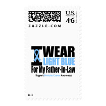 Prostate Cancer I Wear Light Blue Father-in-Law Postage