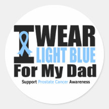 Prostate Cancer I Wear Light Blue For My Dad Sticker