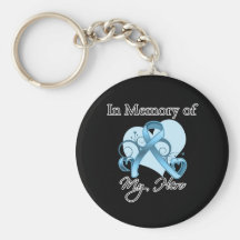 Prostate Cancer In Memory of My Hero Keychain