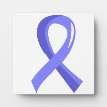 Prostate Cancer Light Blue Ribbon 3 Photo Plaque