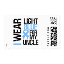 Prostate Cancer Light Blue Ribbon Boyfriend Postage