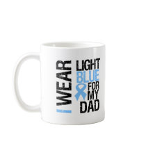 Prostate Cancer Light Blue Ribbon Dad Mugs