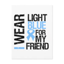 Prostate Cancer Light Blue Ribbon Friend Postcards