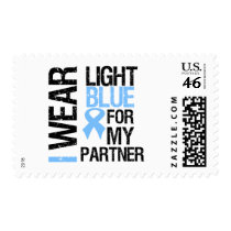 Prostate Cancer Light Blue Ribbon Partner Postage Stamps