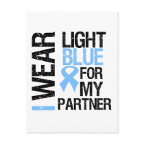Prostate Cancer Light Blue Ribbon Partner Postcards