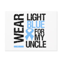 Prostate Cancer Light Blue Ribbon Uncle Postcard