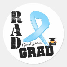 Prostate Cancer Radiation Therapy RAD Grad Round Stickers