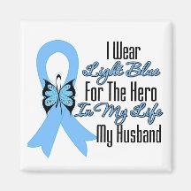 Prostate Cancer Ribbon Hero My Husband Magnet