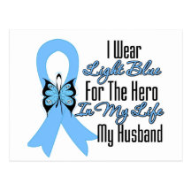 Prostate Cancer Ribbon Hero My Husband Post Cards