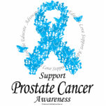 Prostate Cancer Ribbon Of Butterflies Cut Out
