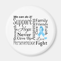 Prostate Cancer Supportive Words Refrigerator Magnets