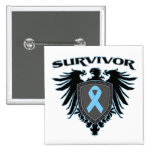 Prostate Cancer Survivor Crest Pinback Buttons