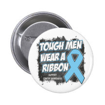 Prostate Cancer Tough Men Wear A Ribbon Pinback Buttons