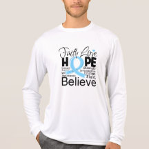 Prostate Cancer Typographic Faith Love Hope Tees