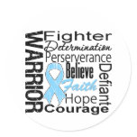Prostate Cancer Warrior Collage Round Sticker