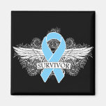 Prostate Cancer Winged SURVIVOR Ribbon Magnet