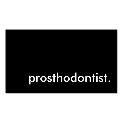 prosthodontist. business card template (front side)