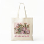 Protea design with pink lettering bags