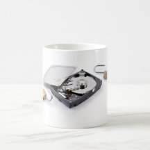 Protección del disco duro rota tazas de café