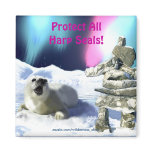 Protect All Harp Seals! Wildlife Magnet