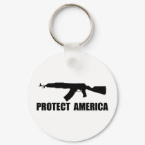 Protect America Keychain by mrgeneralhumor Protect America Keychain