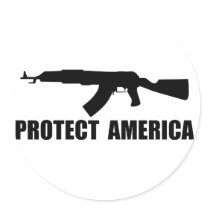 Protect American Sticker by mrgeneralhumor Protect American Sticker