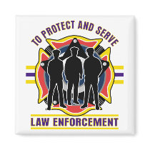 Protect and Serve Police magnets