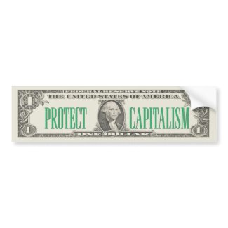 Protect Capitalism Bumper Sticker bumpersticker