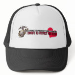 Protect his heart Marines Mesh Hat