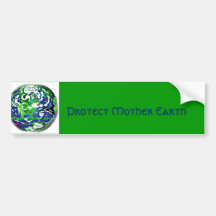Protect Mother Earth global peace bumper sticker