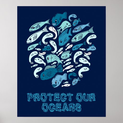 protect-our-oceans-blue-fish-poster-zazzle