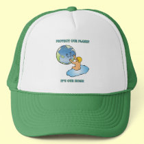 "Protect Our Planet. It's Our Home" hats