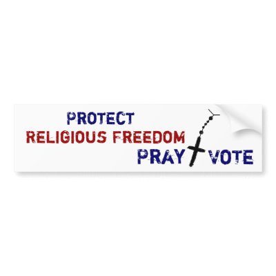Protect Religious Freedom Pray+Vote Bumper Sticker