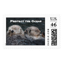 Protect the Ocean Otter Stamps by OrcaWatcher Protect the Ocean Otter Stamps