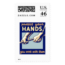 Protect Your Hands 1936 WPA Postage Stamps
