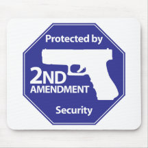 Protected by 2nd Amendment - Blue Mouse Pad