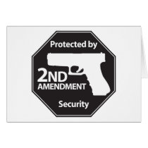 Protected by 2nd Amendment Greeting Card