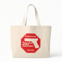 Protected by 2nd Amendment - Red Canvas Bags