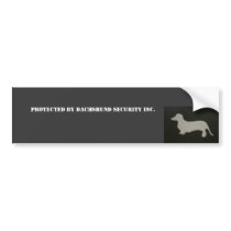 Protected by Dachshund Security bumper stickers
