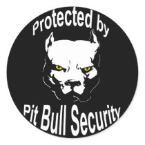 Protected by Pit Bull Security Stickers