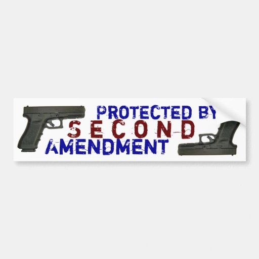 Protected By Second Amendment Bumper Sticker Zazzle