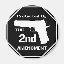 Protected By The Second Amendment (Black).png Magnet