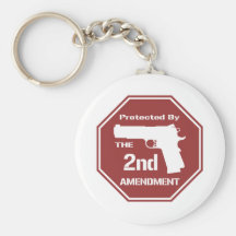 Protected By The Second Amendment (Red).png Key Chains